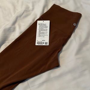 Lululemon Align crop 21”, Roasted Brown, size 8. Like New